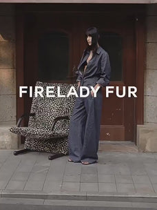 Fireladyfur Women's Stand-up Silhouette Double Waist Linen Trousers"Berlin Street"