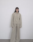 "Time Travel" Short Hooded Sweatshirt for Women, Sports Style Set, Autumn and Winter Casual Sweatpants with Straight-Leg and Draped Fit