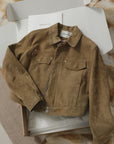 Women's imported first-layer suede sheepskin short autumn leather jacket