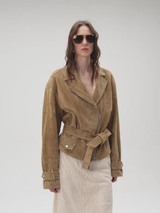 Firelady Fur Women's Sheepskin Moto Jacket "Modern Times"- Trendy Biker Coat
