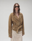 Firelady Fur Women's Sheepskin Moto Jacket "Modern Times"- Trendy Biker Coat