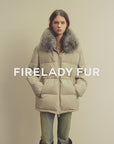 Firelady Fur Women's Fur-Trim Down Parka | Detachable Fox Fur Hood & 90% White Goose Down Fill“Frost Wild”