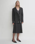 THE ARTM Women's Wool Suit Set - Fitted Blazer & A-Line Skirt