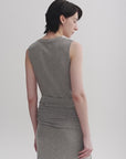 Ice silk wool blend dress with adjustable waistline, hip-flattering design, slim fit for a figure-slimming effect