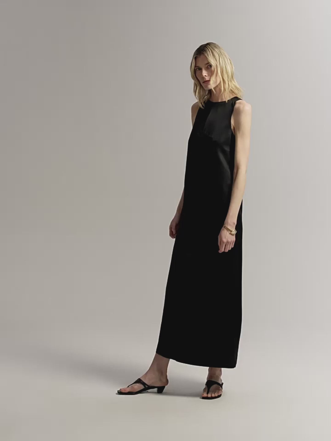 Fireladyfur Women's Imported Acetate Wool A-Line Dress"Corridor Stride"