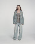 "Kamen Rider" Stylish and Versatile Vintage Handcrafted Distressed Reversible Denim Jacket