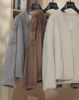 Louvre Mink V-Neck Jacket