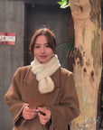 Autumn and winter warm double-sided woven rhinestone mink fur versatile temperament scarf
