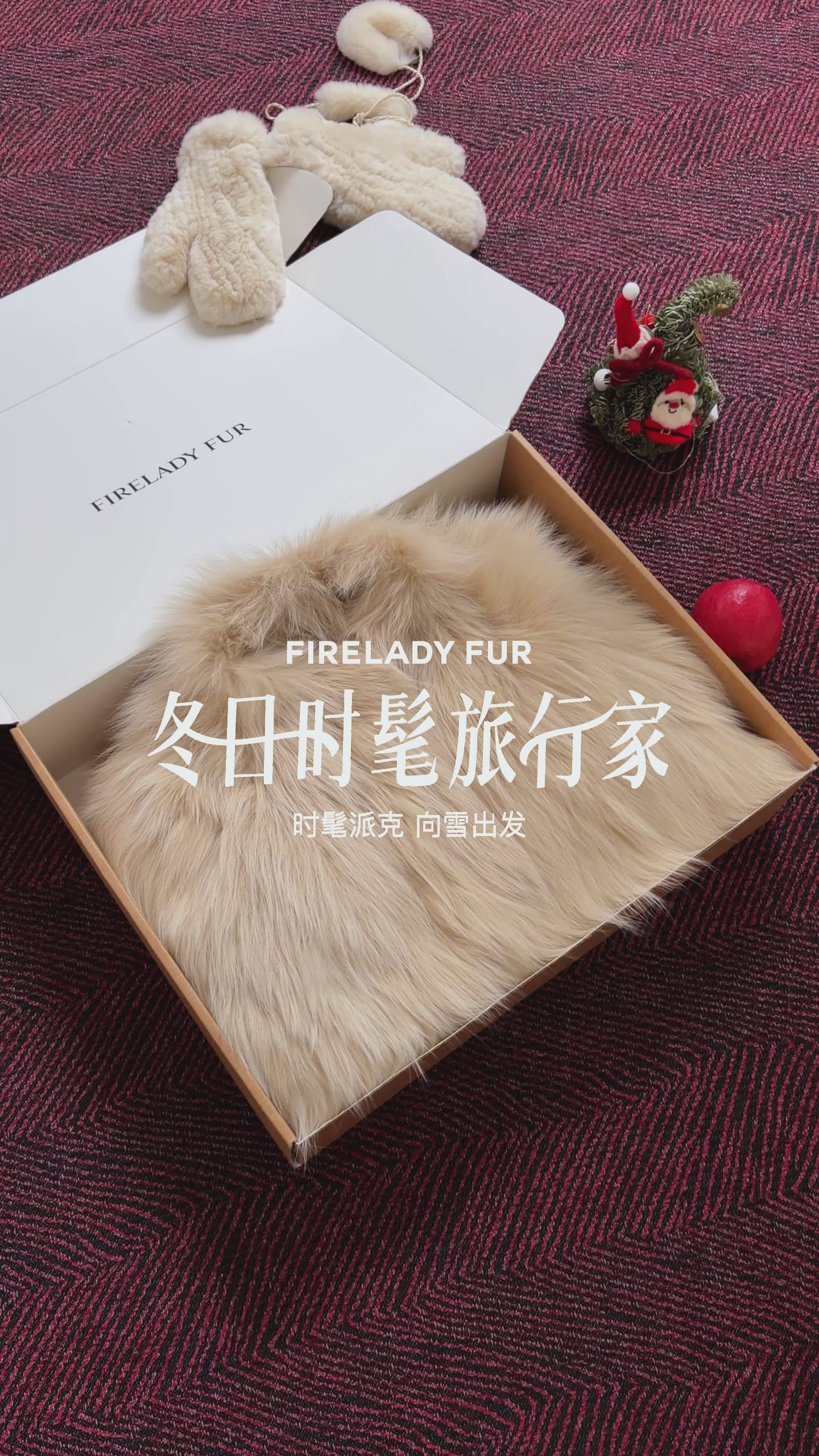 Firelady Fur Women's SAGAFURS Fox Fur Coat - Stand Collar Short Jacket 'Grace Champs-Élysées'