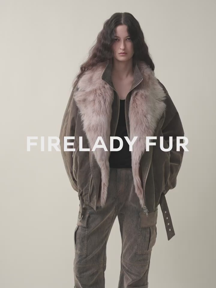 Firelady Fur Women's parka fur coat Two-tone Toscana down jacket “Song of the North”