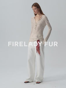 Perry Moonlight Apricot beaded cotton linen knit cardigan styling video