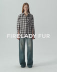 "Climber" leather-coated distressed straight low-rise cotton denim trousers for spring