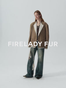 Blazer en laine à revers contrastants style « old money » « London Diary »