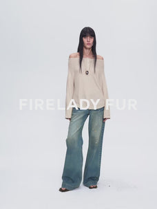 Firelady Fur Fashion Law off-shoulder raglan sleeve top styling video