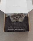 Firelady Fur Women's Goose Down Parka Coat with Detachable Toscana Shearling Fur Collar“Modern Traveler”