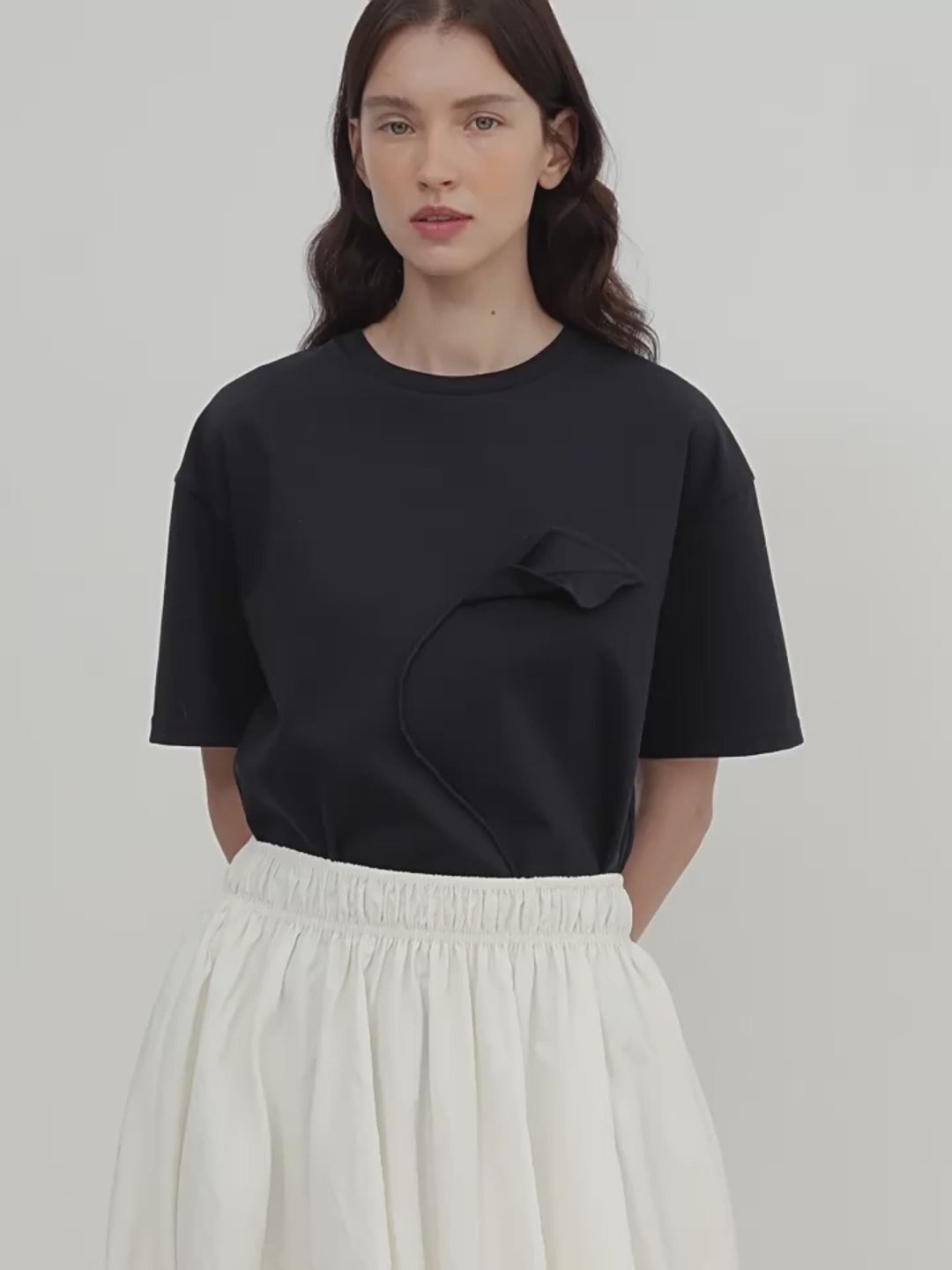 Nouvelle jupe « Bubble Park » à taille élastique avec fleurs en relief