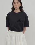 "Bubble Park" elastic waist three-dimensional flower bud new skirt