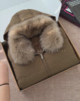 Firelady Fur Women's Fur-Trim Down Parka | Detachable Fox Fur Hood & 90% White Goose Down Fill“Frost Wild”