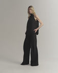 Luxury mulberry silk wrinkle-resistant small high collar A-line sleeveless top vest for women