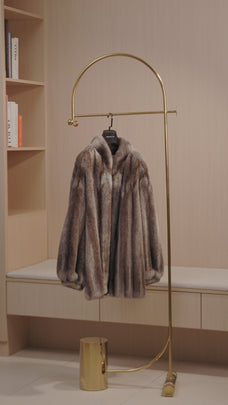 Fireladyfur Women's Mink Fur Coat "Meteor Variations"