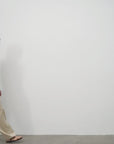 Spliced double-pleat wide-leg trousers straight-leg trousers for women
