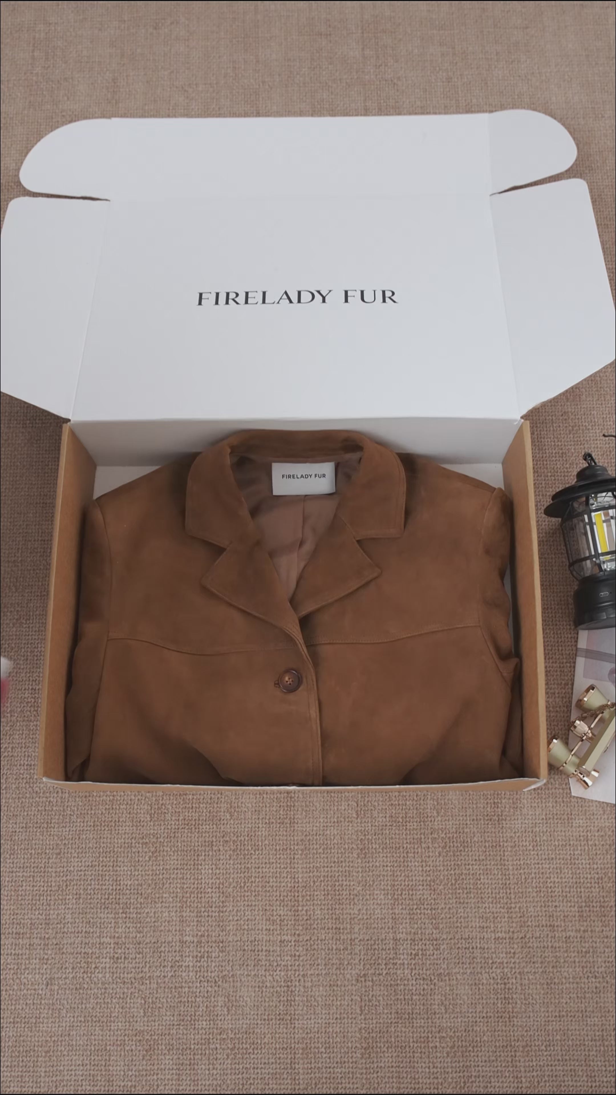 Firelady Fur Women‘s Sheepskin Jacket Blazer | Imported Suede Leather in Vintage “Meillard” Style"Sydney Echoes"