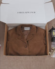 Firelady Fur Women‘s Sheepskin Jacket Blazer | Imported Suede Leather in Vintage “Meillard” Style"Sydney Echoes"