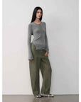 "Primal Instinct" retro distressed wasteland style washed silhouette loose scimitar jeans for autumn - variant_title