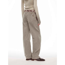"Primal Instinct" retro distressed wasteland style washed silhouette loose scimitar jeans for autumn - variant_title