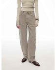"Primal Instinct" retro distressed wasteland style washed silhouette loose scimitar jeans for autumn - variant_title