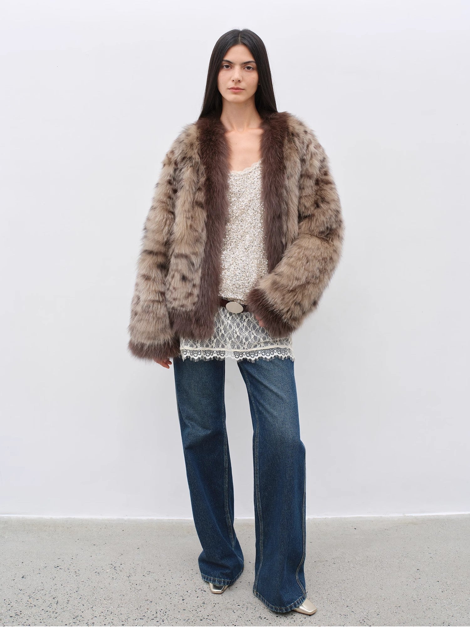 "Pure Flared" Japanese imported fabric Vintage retro washed loose flared jeans for women - variant_title