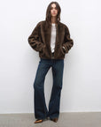 "Pure Flared" Japanese imported fabric Vintage retro washed loose flared jeans for women - variant_title