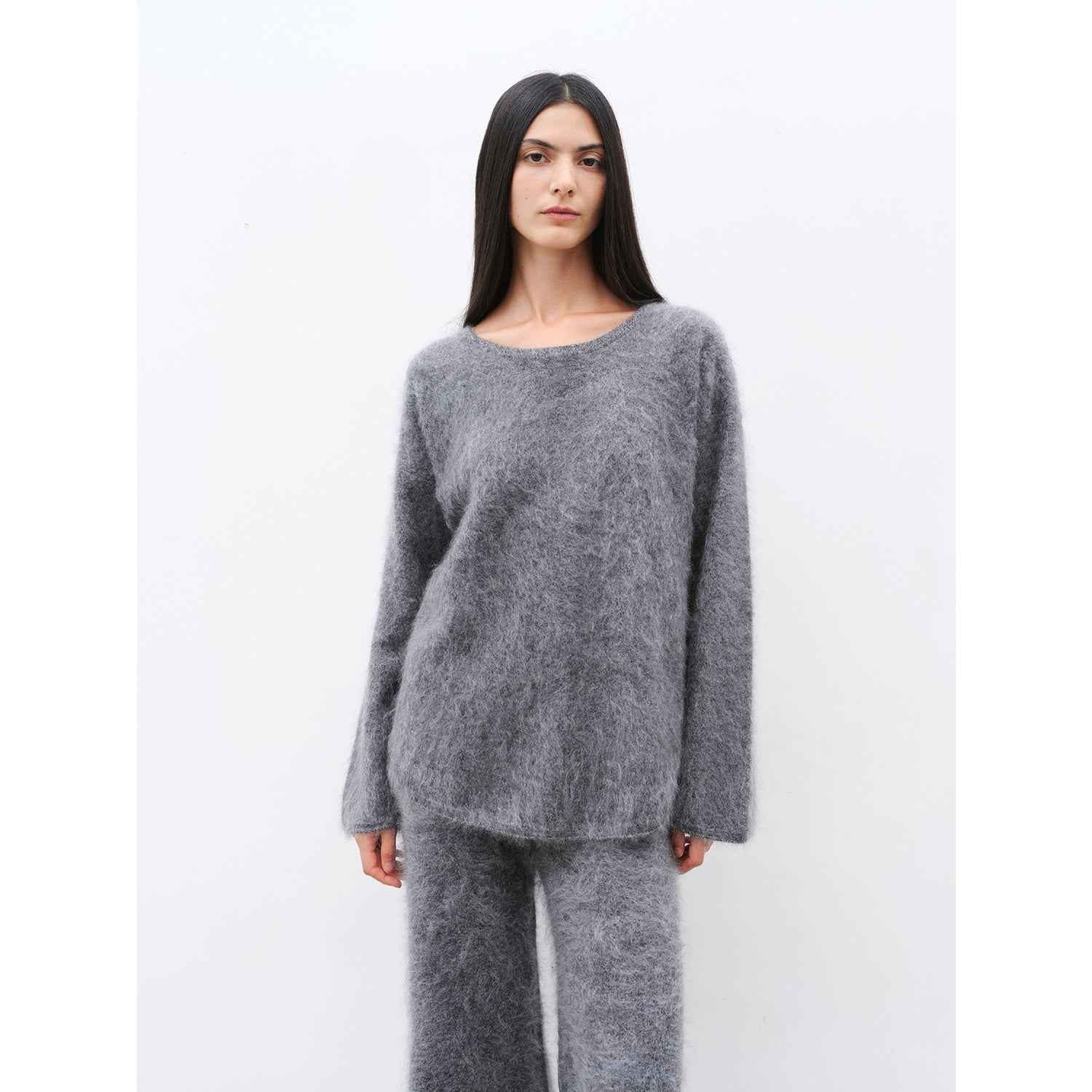 Purple Women's Sweater 2 Piece Outfit Cashmere jumper Comfortable Loose - Fit Crewneck Top Wide Leg Pants Fall Lounge Set Trendy Cozy Clothes "Half - Ripe Winter" - variant_title