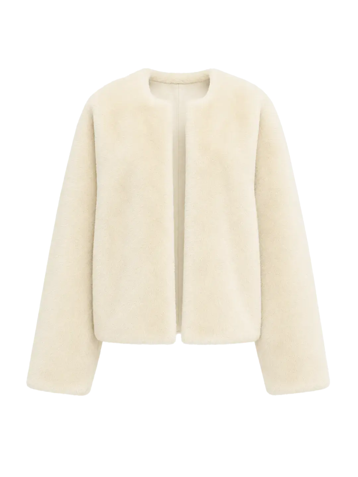 Quiet Warmth ivory Australian Merino shearling jacket product cutout