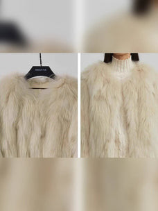 Reed Flower fox fur texture and collar detail