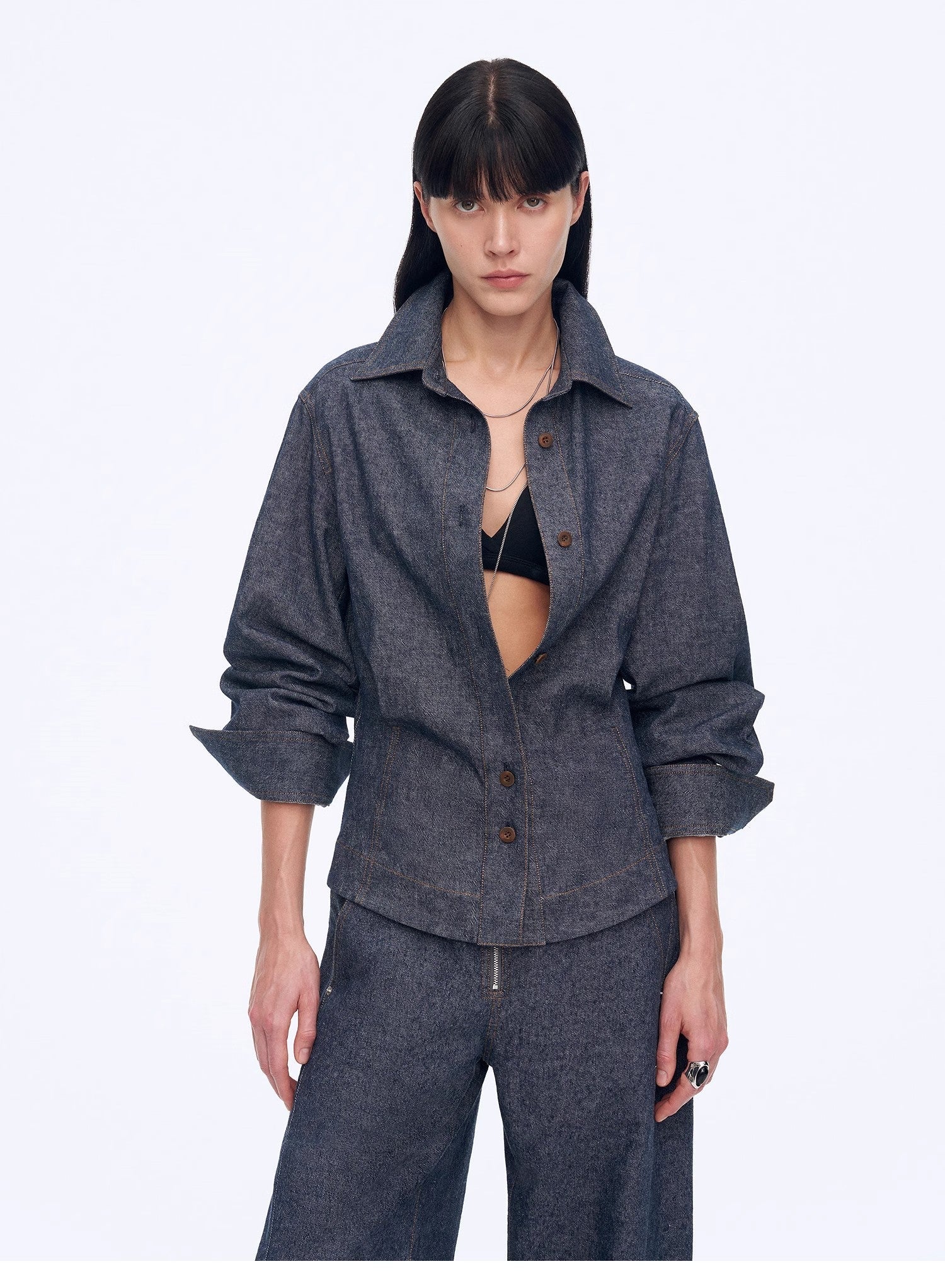 Refreshing breathable twill linen deconstructed silhouette old money style waist shirt top"Berlin Afternoon Tea" - variant_title