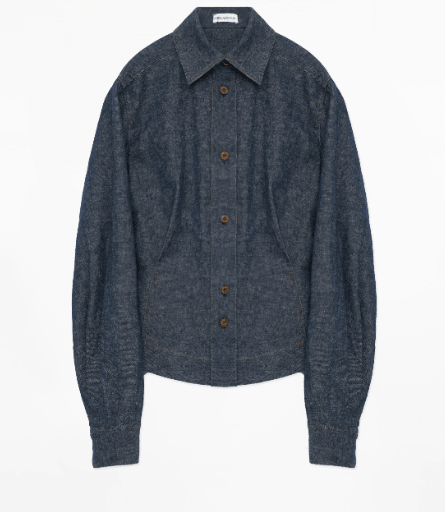 Refreshing breathable twill linen deconstructed silhouette old money style waist shirt top"Berlin Afternoon Tea" - variant_title