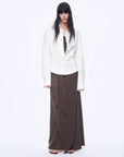 Refreshing breathable twill linen deconstructed silhouette old money style waist shirt top"Berlin Afternoon Tea" - variant_title