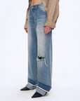 "Refreshing West Coast" Straight - Cut Selvedge Jeans with Smudged & Splashed Ink Detailing - variant_title