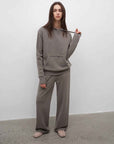 "Relaxed Encounter" Stylish Casual Sports Wool Knit Hoodie and Straight - Leg Leisure Pants Set - variant_title