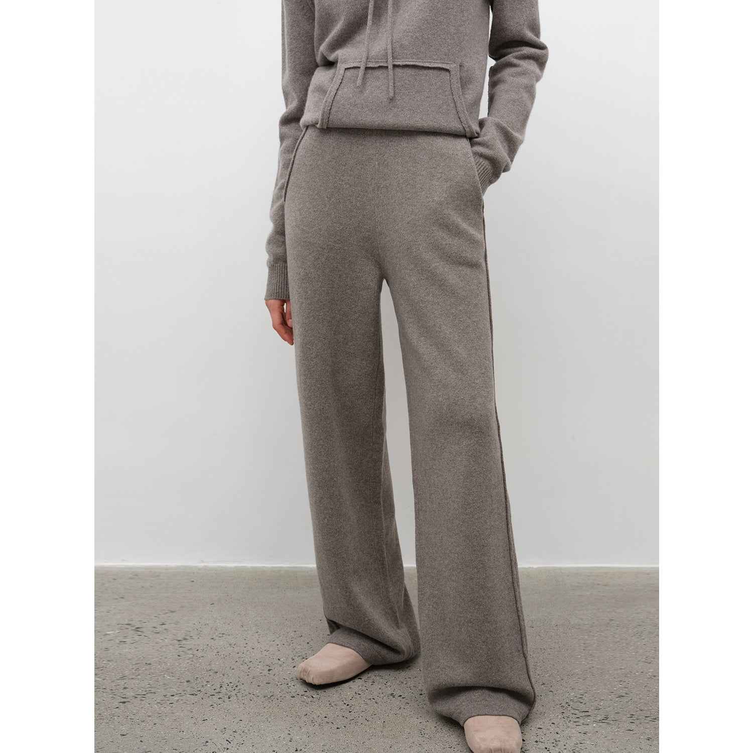 "Relaxed Encounter" Stylish Casual Sports Wool Knit Hoodie and Straight - Leg Leisure Pants Set - variant_title