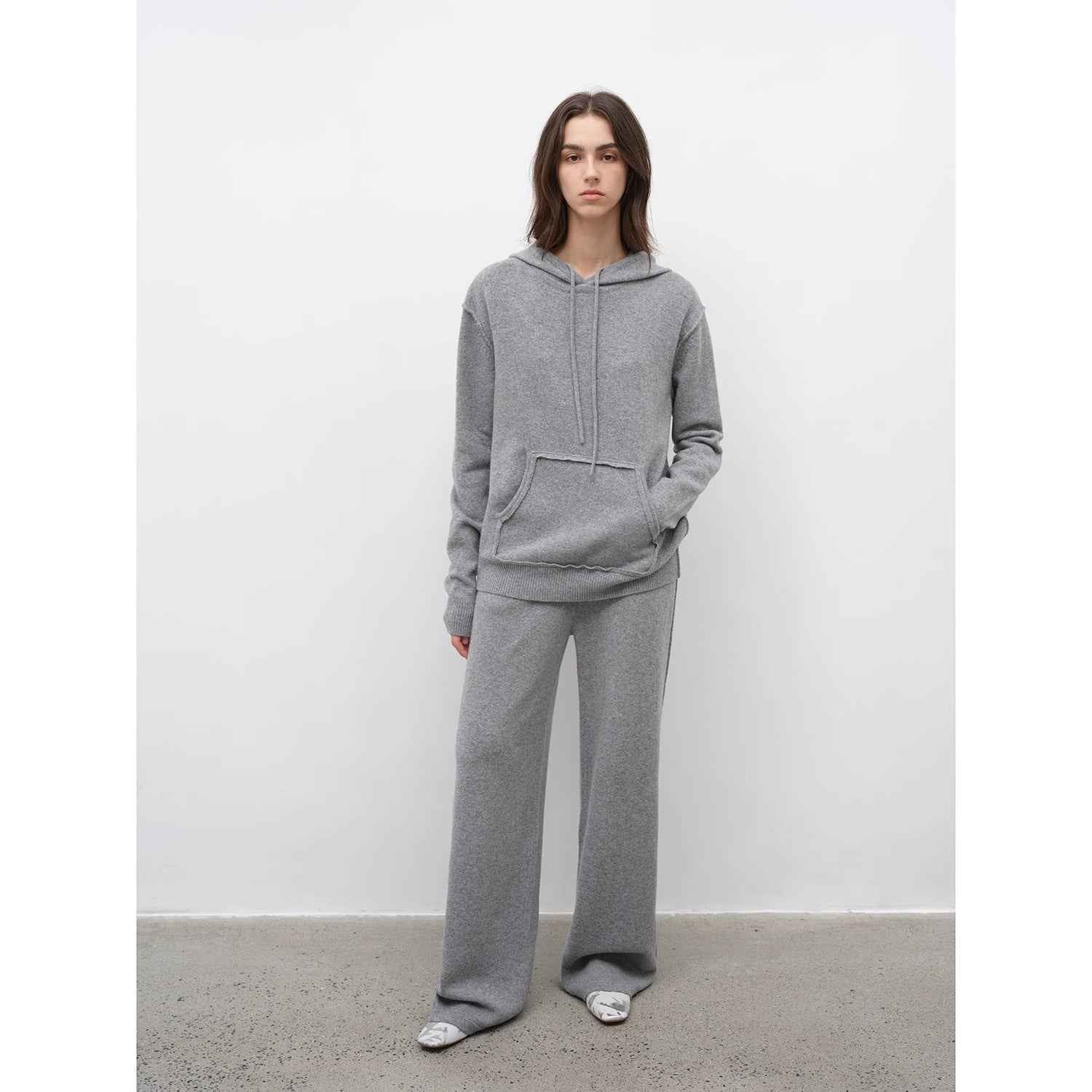 "Relaxed Encounter" Stylish Casual Sports Wool Knit Hoodie and Straight - Leg Leisure Pants Set - variant_title