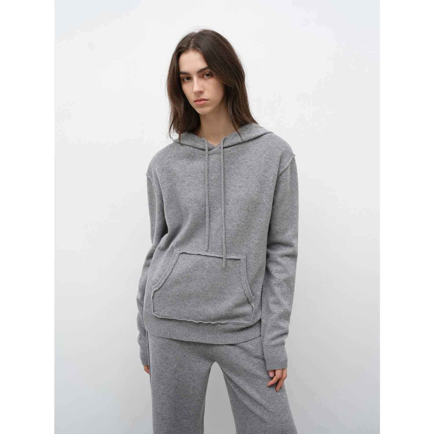 "Relaxed Encounter" Stylish Casual Sports Wool Knit Hoodie and Straight - Leg Leisure Pants Set - variant_title