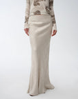 Retro bias - cut linen blended straight fishtail maxi skirt"Light and breezy" - variant_title