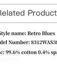 "Retro Blues" fashionable high waist pleated design washed casual wide leg jeans for women - variant_title