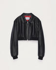 Retro Classic Stand Up Sheep Leather Short Jacket "Witch Game"