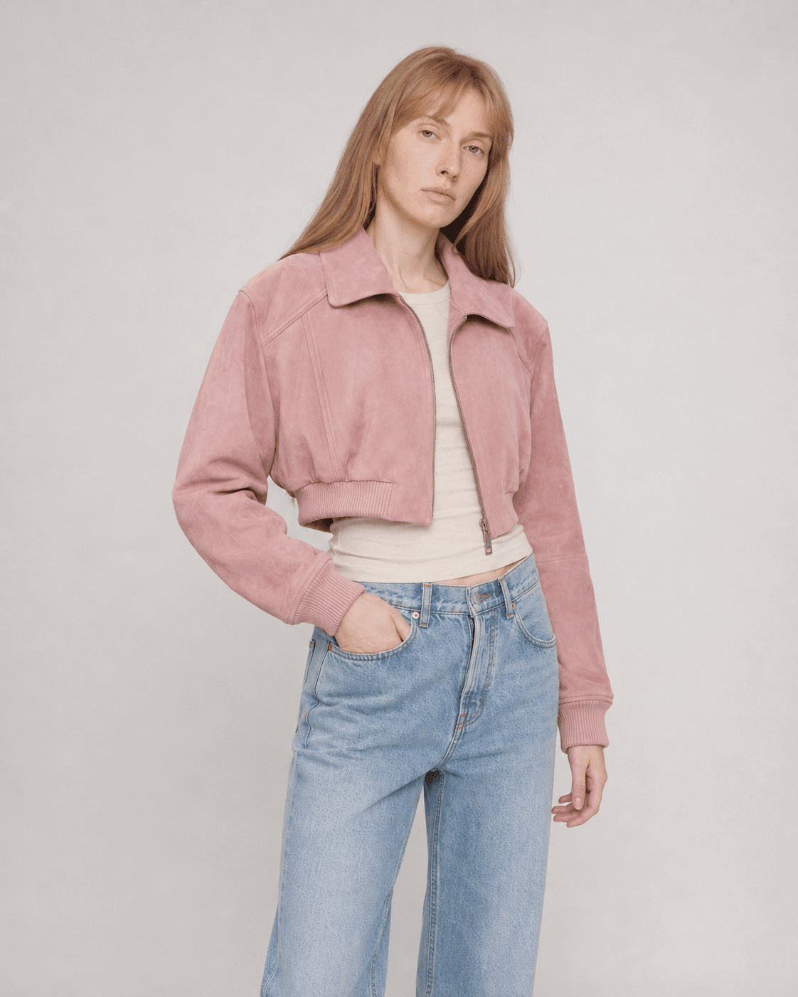 Retro Classic Stand Up Sheep Leather Short Jacket "Witch Game"Firelady Fur