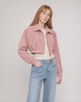 Retro Classic Stand Up Sheep Leather Short Jacket "Witch Game"Firelady Fur