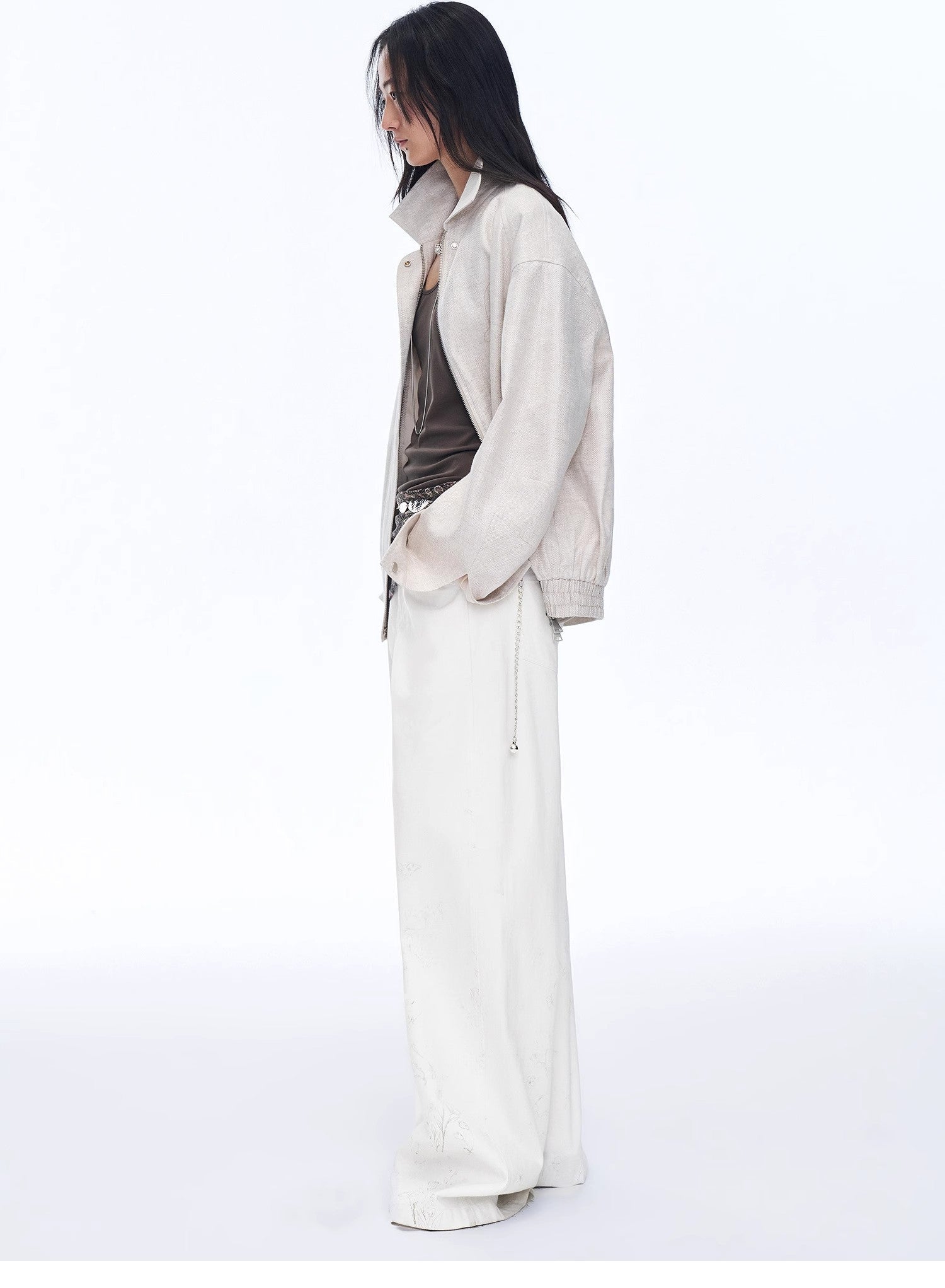 Retro ethnic style beaded embroidery linen loose straight version jacket spring"Comfort Zone" - variant_title