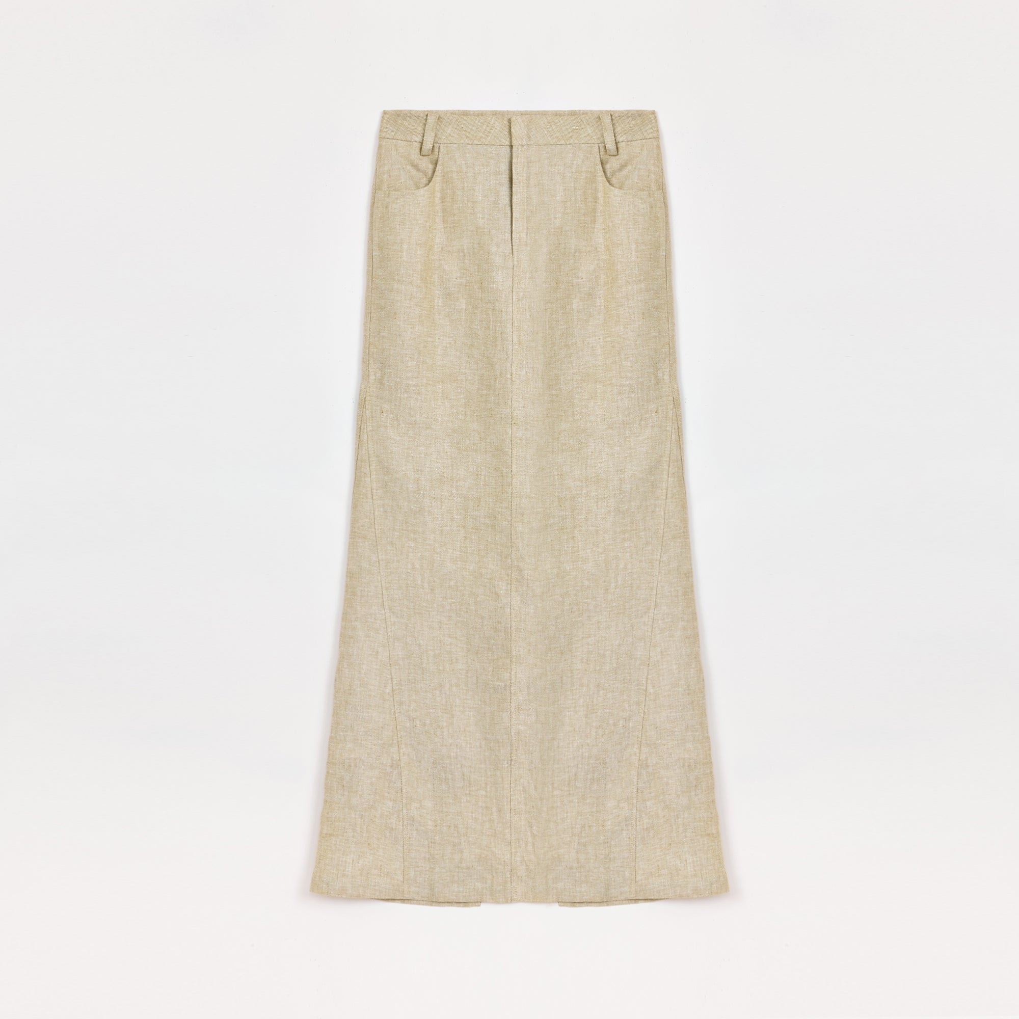 Retro Linen V - neck Halter Vest and Fishtail Hip Skirt Set"Old Money Weekly" - variant_title